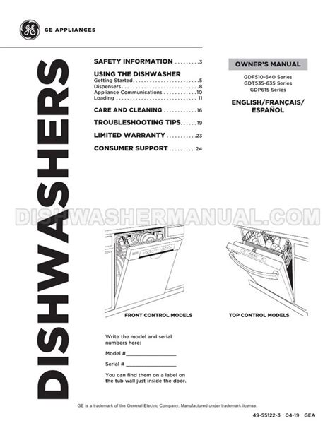 where is the junction box of a ge gdf640 dishwasher|ge dishwasher manual 640hgmww.